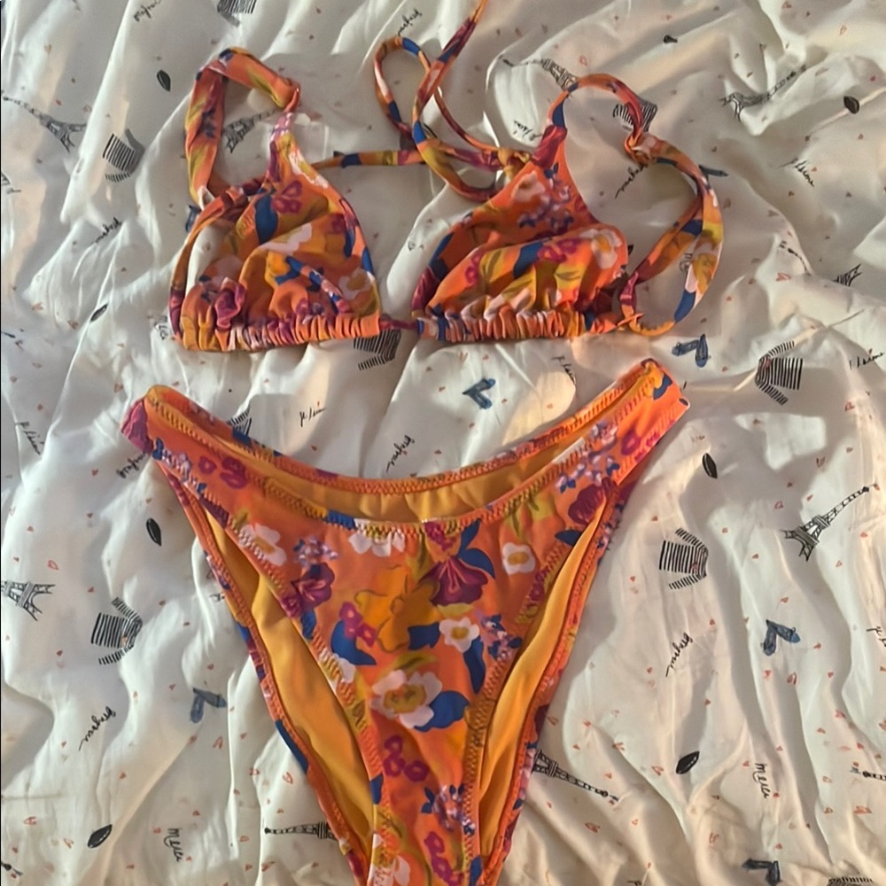 PACSUN Floral Bikini Set in Vibrant Colors